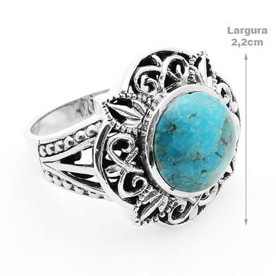 Anel de Prata com Turquesa