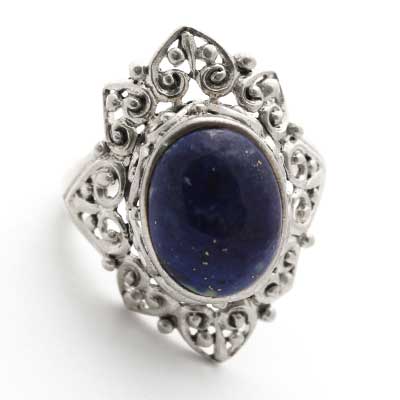 Anel de Prata com Lápis Lázuli