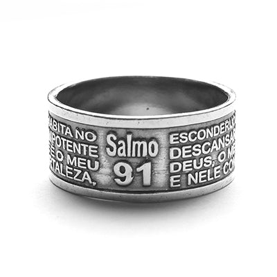 Anel de Prata Salmo 91
