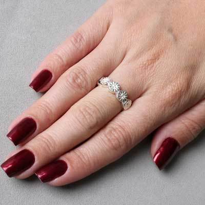 Anel de Prata Solitário com Zircônia