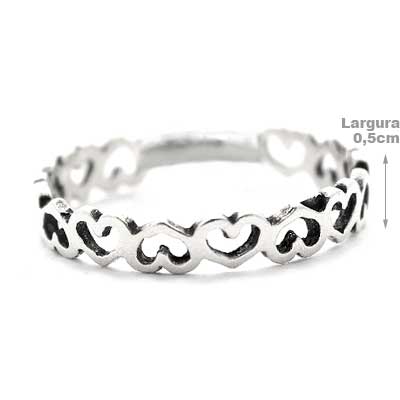 Anel de Prata Coração