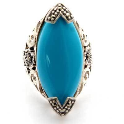 Anel de Prata com Turquesa