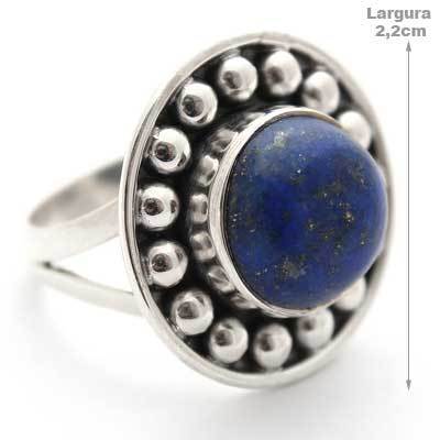 Anel de Prata com Lápis Lázuli