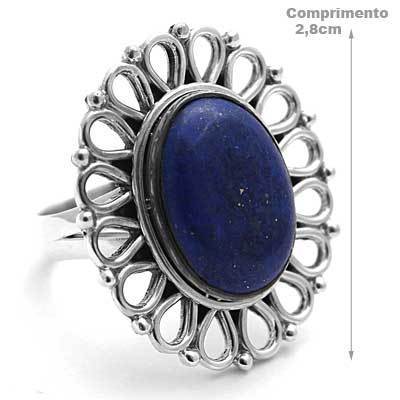 Anel de Prata com Lápis Lázuli - 36360