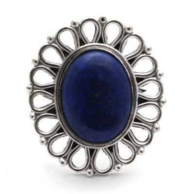 Anel de Prata com Lápis Lázuli - 36360