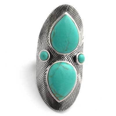 Anel de Prata com Turquesa