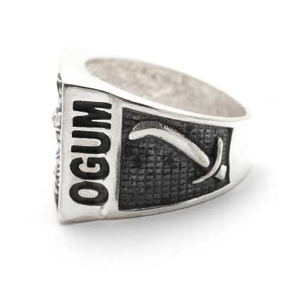 Anel de Prata Orixá Ogum.