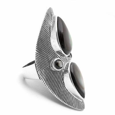 Anel de Prata com Abalone