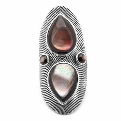 Anel de Prata com Abalone