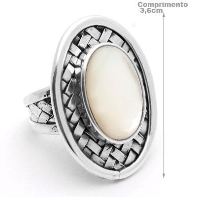 Anel de Prata com Madrepérola
