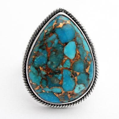 Anel de Prata com Turquesa