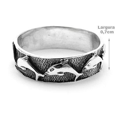 Anel de Prata Golfinho.