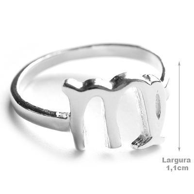 Anel de Prata Signo Virgem.