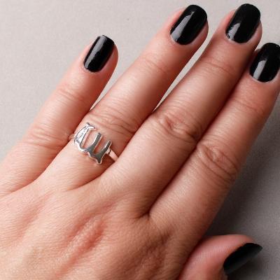 Anel de Prata Signo Virgem.