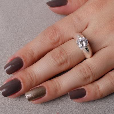 Anel de Prata com Zircônia.