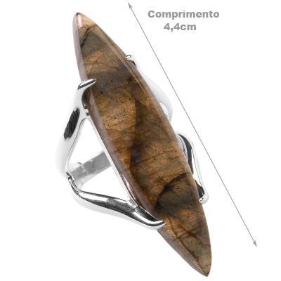 Anel de Prata com Labradorita