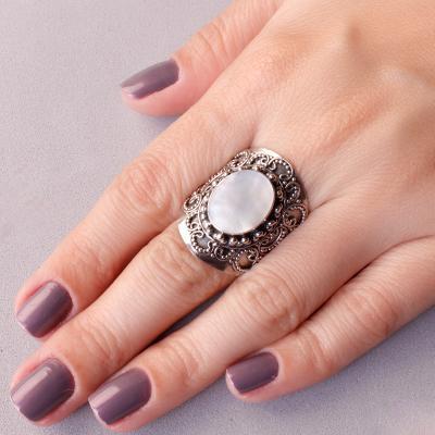 Anel de Prata com Madrepérola