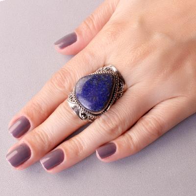 Anel de Prata com Lápis Lázuli