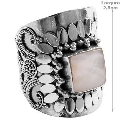 Anel de Prata com Madrepérola