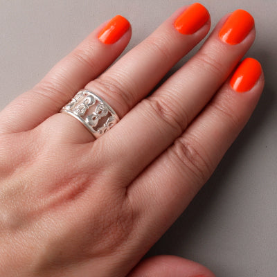 Anel de  Prata com Zircônia