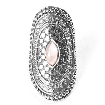 Anel de Prata com Pedra da Lua