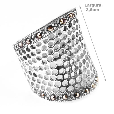 Anel de Prata Vazado