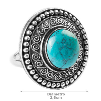 Anel de Prata com Turquesa