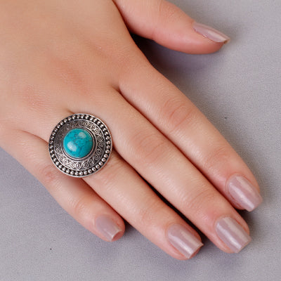 Anel de Prata com Turquesa