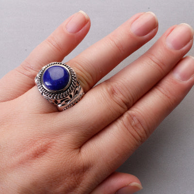 Anel de Prata com Lápis Lázuli