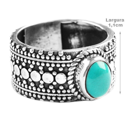 Anel de Prata com Turquesa