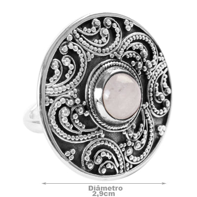 Anel de Prata com Pedra da Lua.