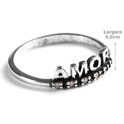 Anel de Prata Amor