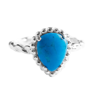 Anel de Prata com Turquesa