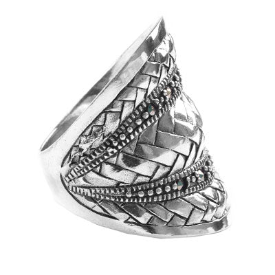 Anel de Prata com Marcassitas.