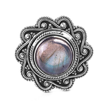 Anel de Prata com Labradorita