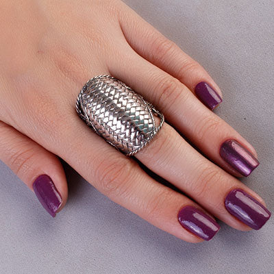 Anel de Prata com Marcassita.