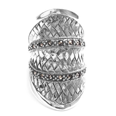 Anel de Prata com Marcassita.