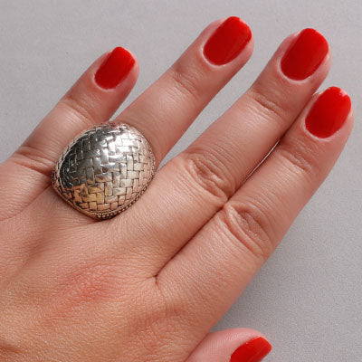 Anel de Prata com Marcassita.