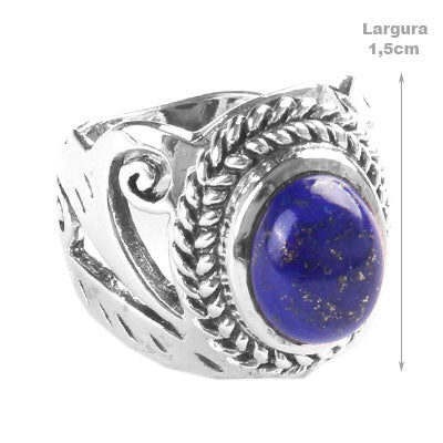 Anel de Prata com Lápis Lázuli
