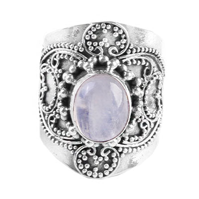 Anel de Prata com Pedra da Lua