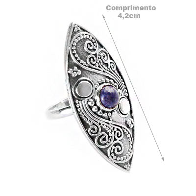 Anel de Prata com Lápis Lázuli