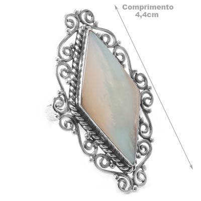 Anel de Prata com Madrepérola