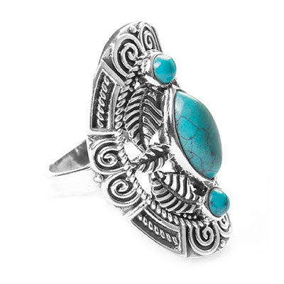 Anel de Prata com Turquesa