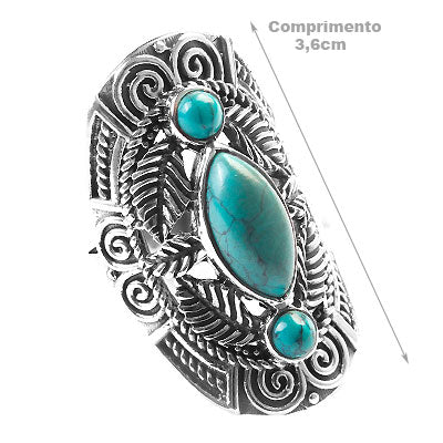 Anel de Prata com Turquesa