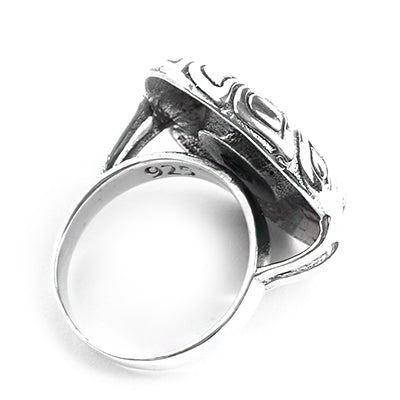 Anel de Prata com Esmeralda