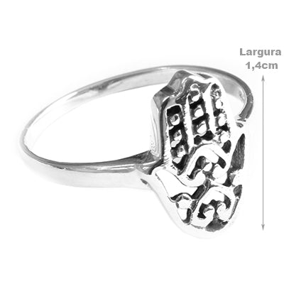Anel de Prata Hamsa