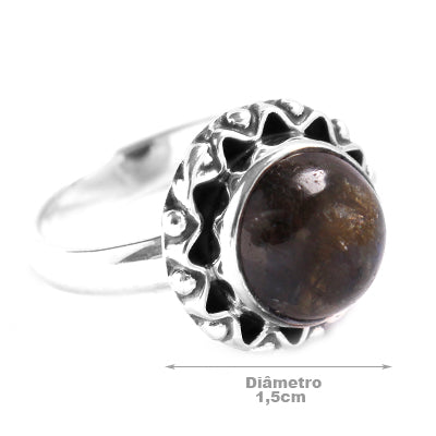 Anel de Prata com Labradorita