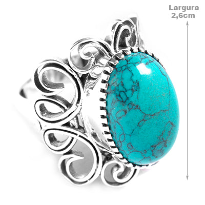 Anel de Prata com Turquesa