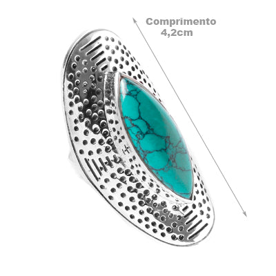 Anel de Prata com Turquesa