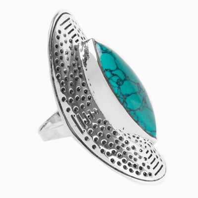 Anel de Prata com Turquesa